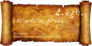 Légrádi Ábel névjegykártya